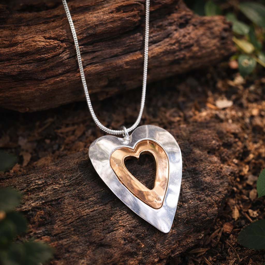 Vintage Heart Pendant Necklace