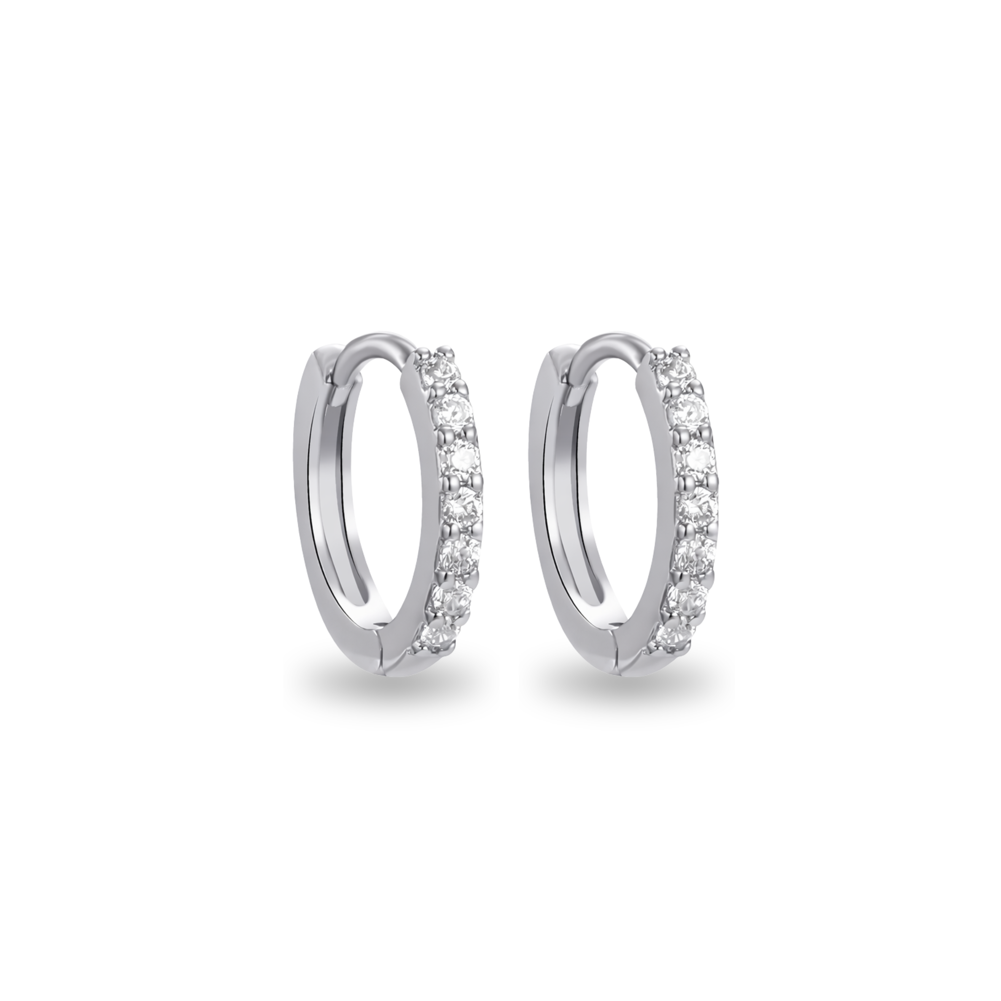 Pavé Clicker Hoop Earrings