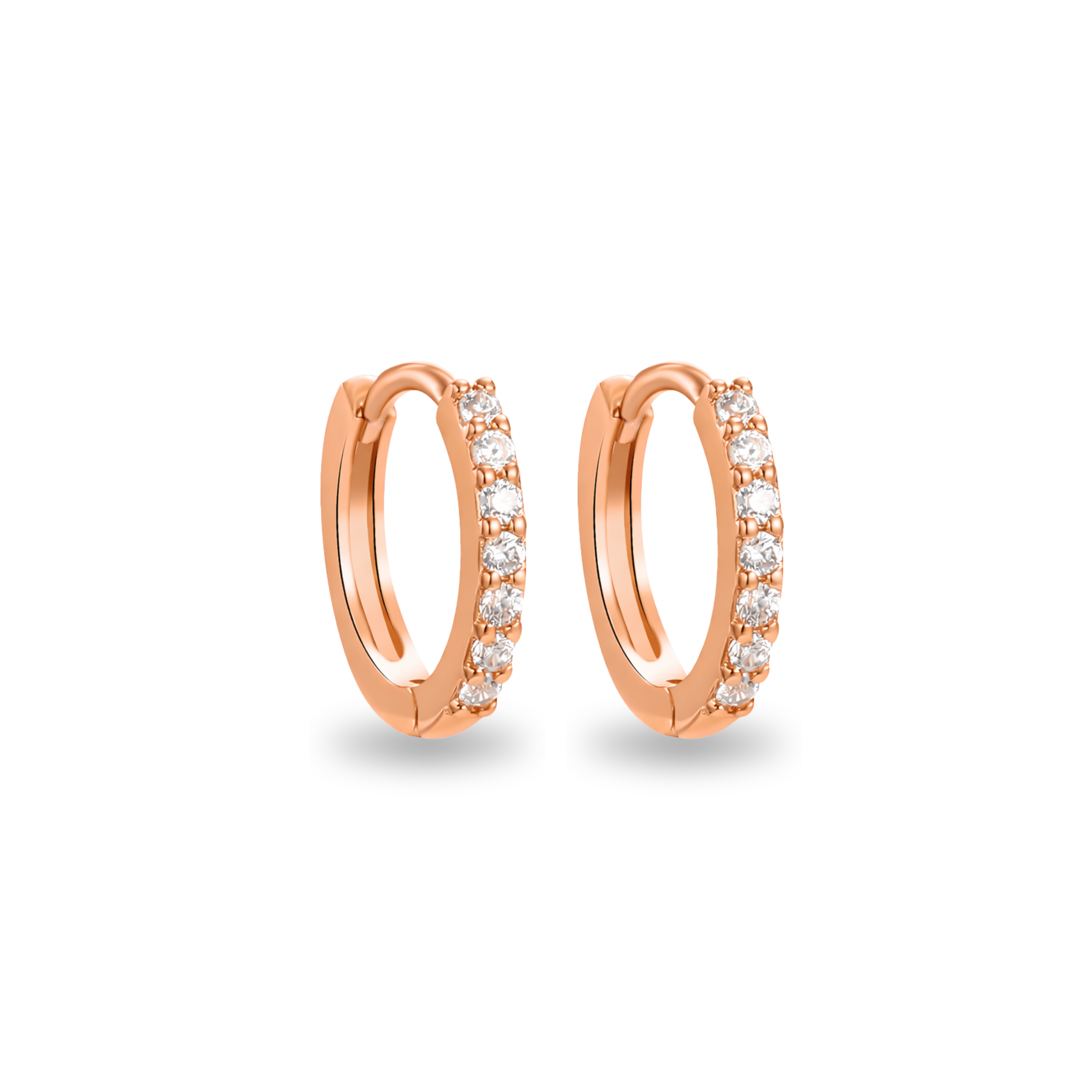 Pavé Clicker Hoop Earrings