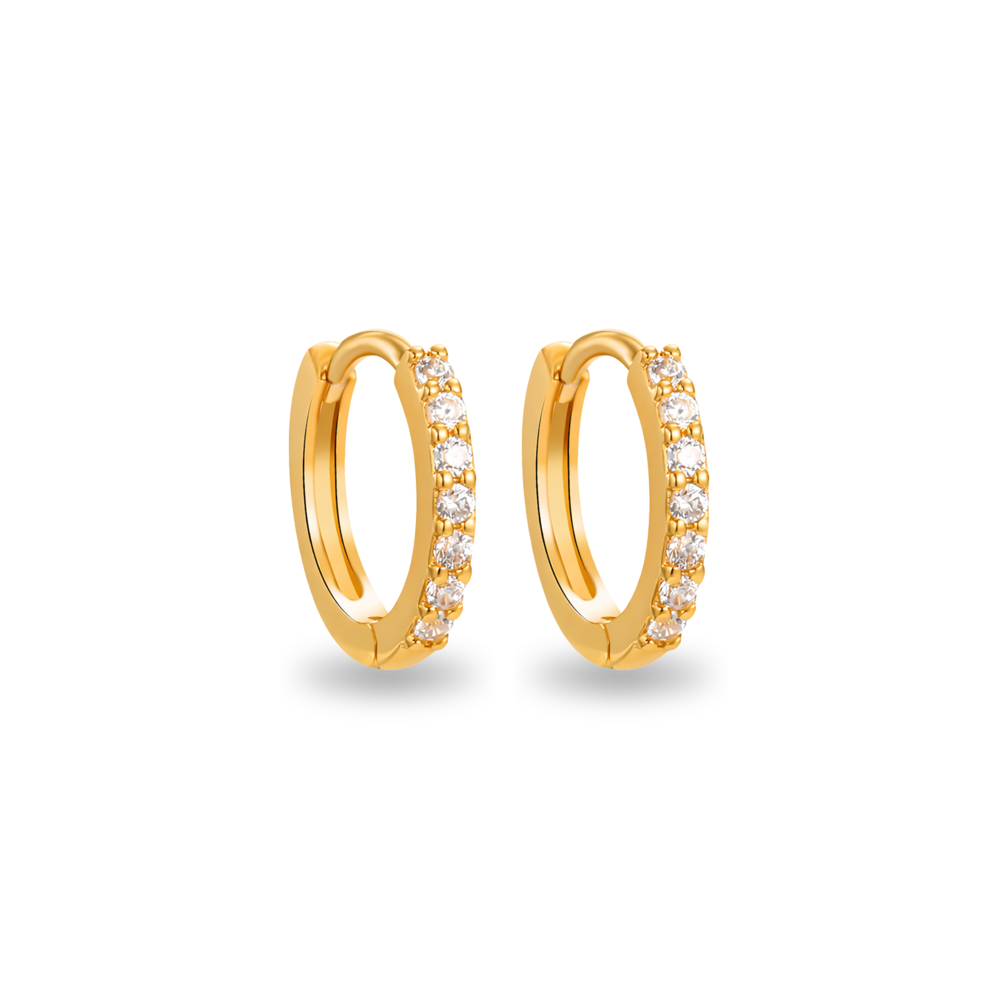 Pavé Clicker Hoop Earrings