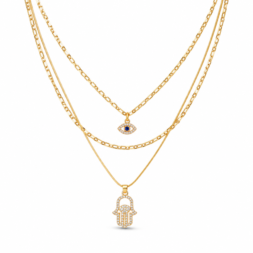 Zaria Eye Layered Necklace