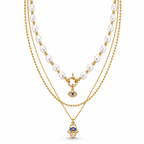 Nazar Pearl Layered Necklace