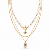 Nazar Pearl Layered Necklace