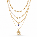 Sun & Pearl Layered Necklace
