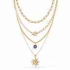Sun & Pearl Layered Necklace