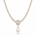 Pearl Drop Crystal Choker