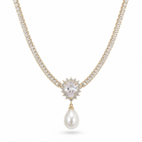 Pearl Drop Crystal Choker