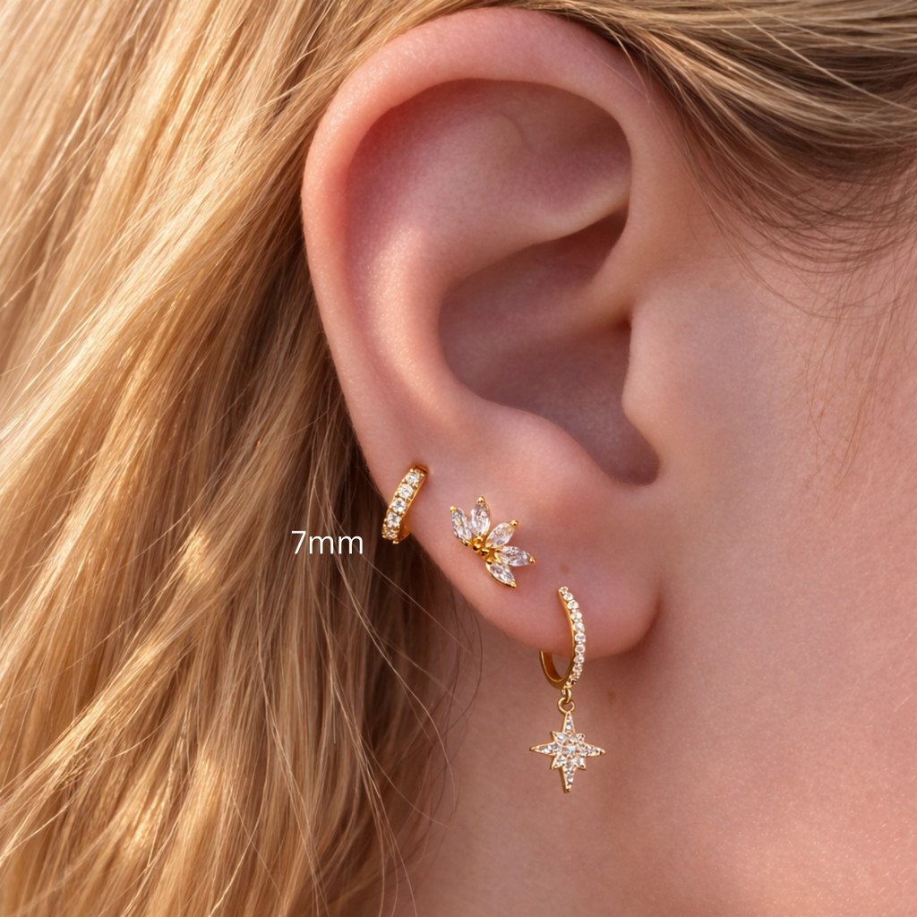 Pavé Clicker Hoop Earrings