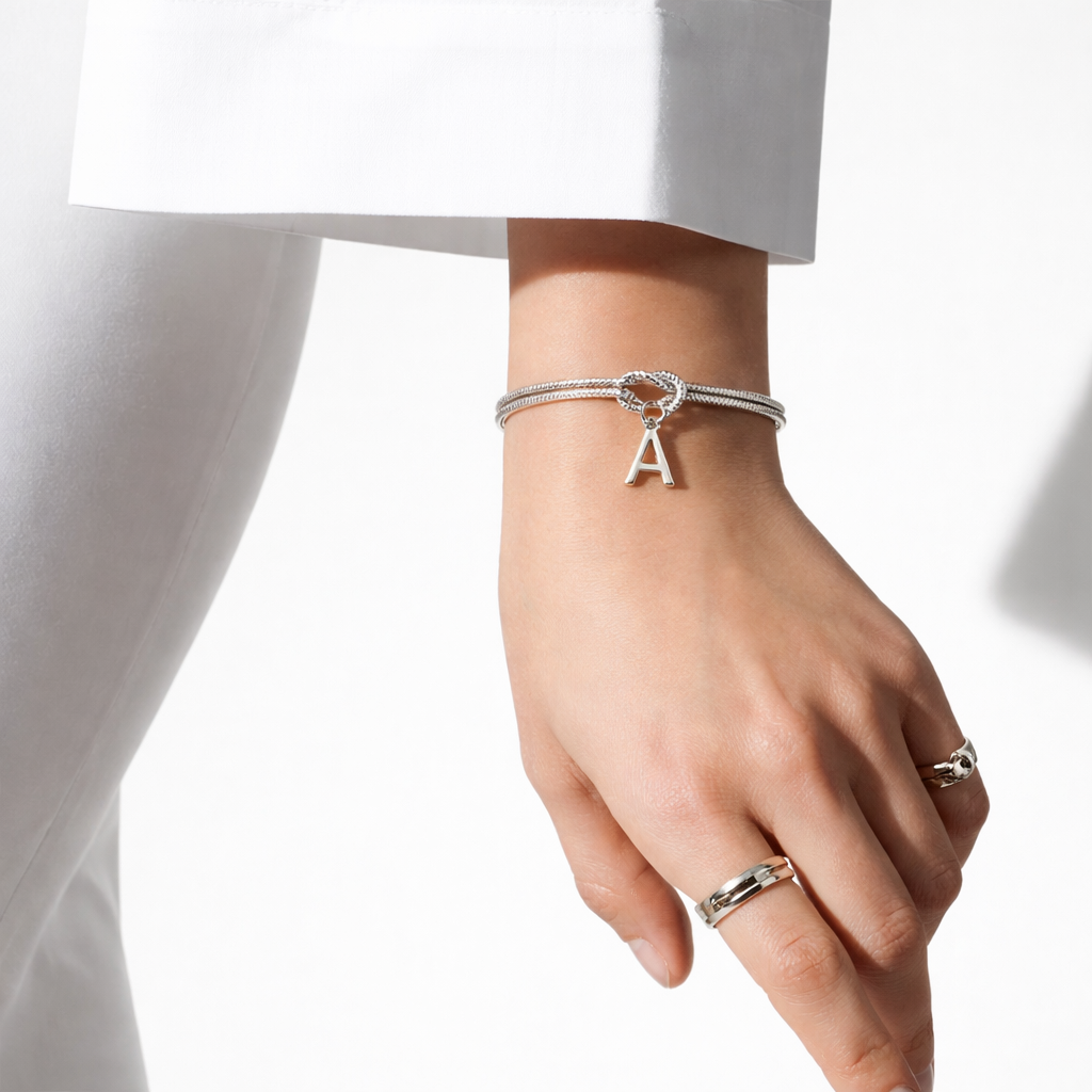 Eternal Knot Letter Bracelet