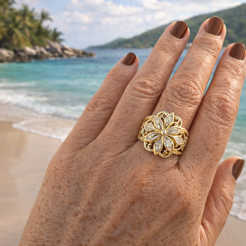 Zirconia Bloom Ring