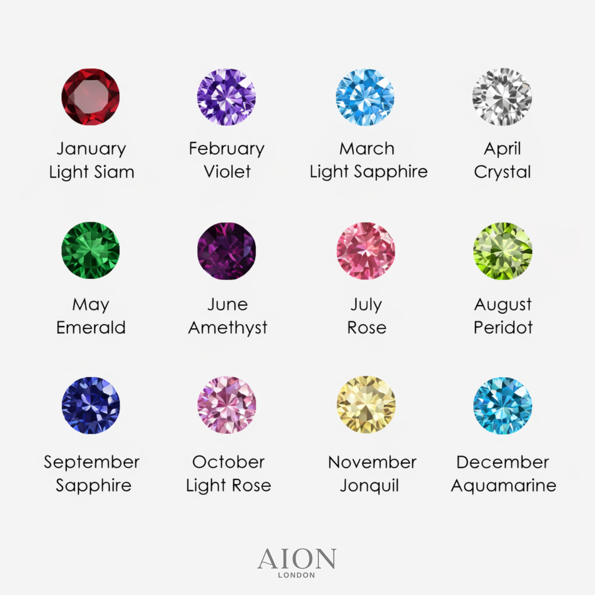 Birthstone Initial Ring