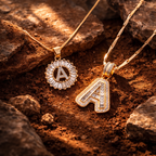 Diamond Initial Necklace Set
