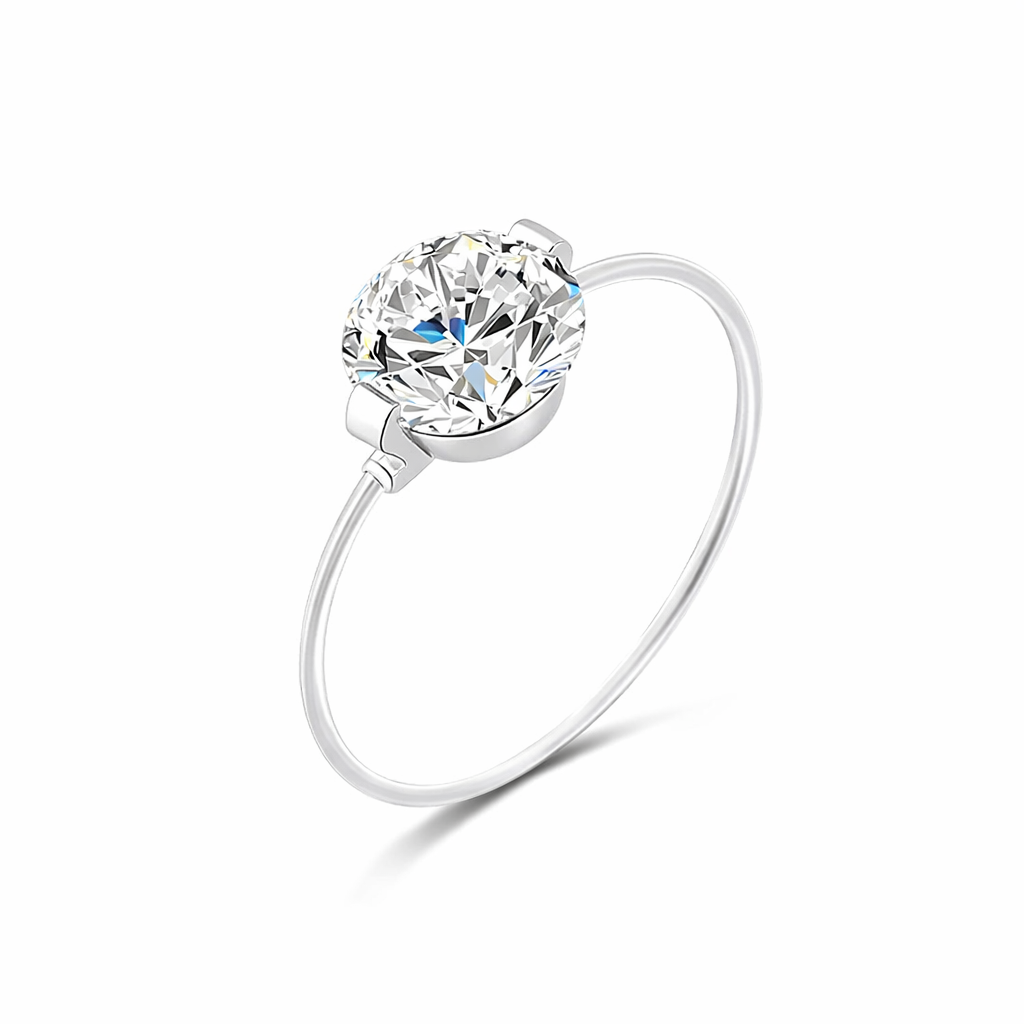 Floating Moissanite Ring