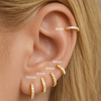 Pavé Clicker Hoop Earrings