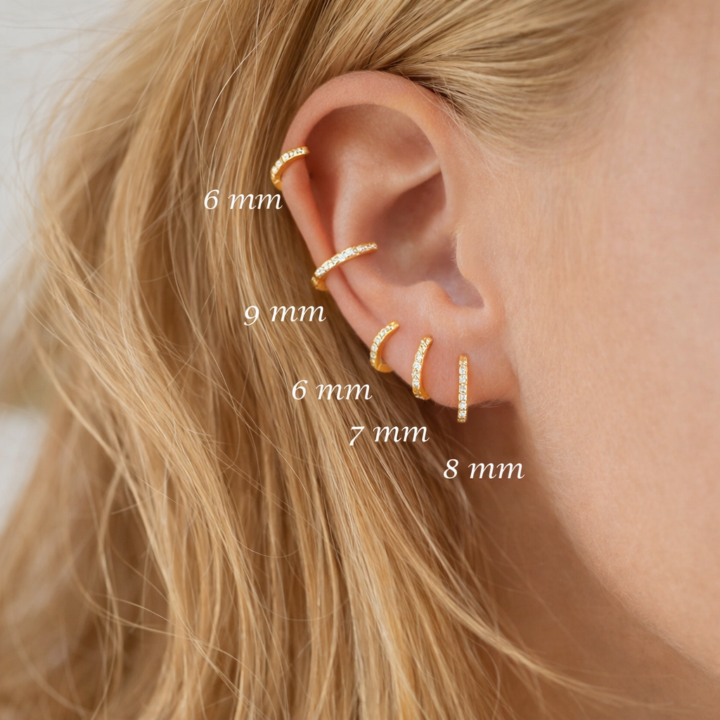 Pavé Clicker Hoop Earrings