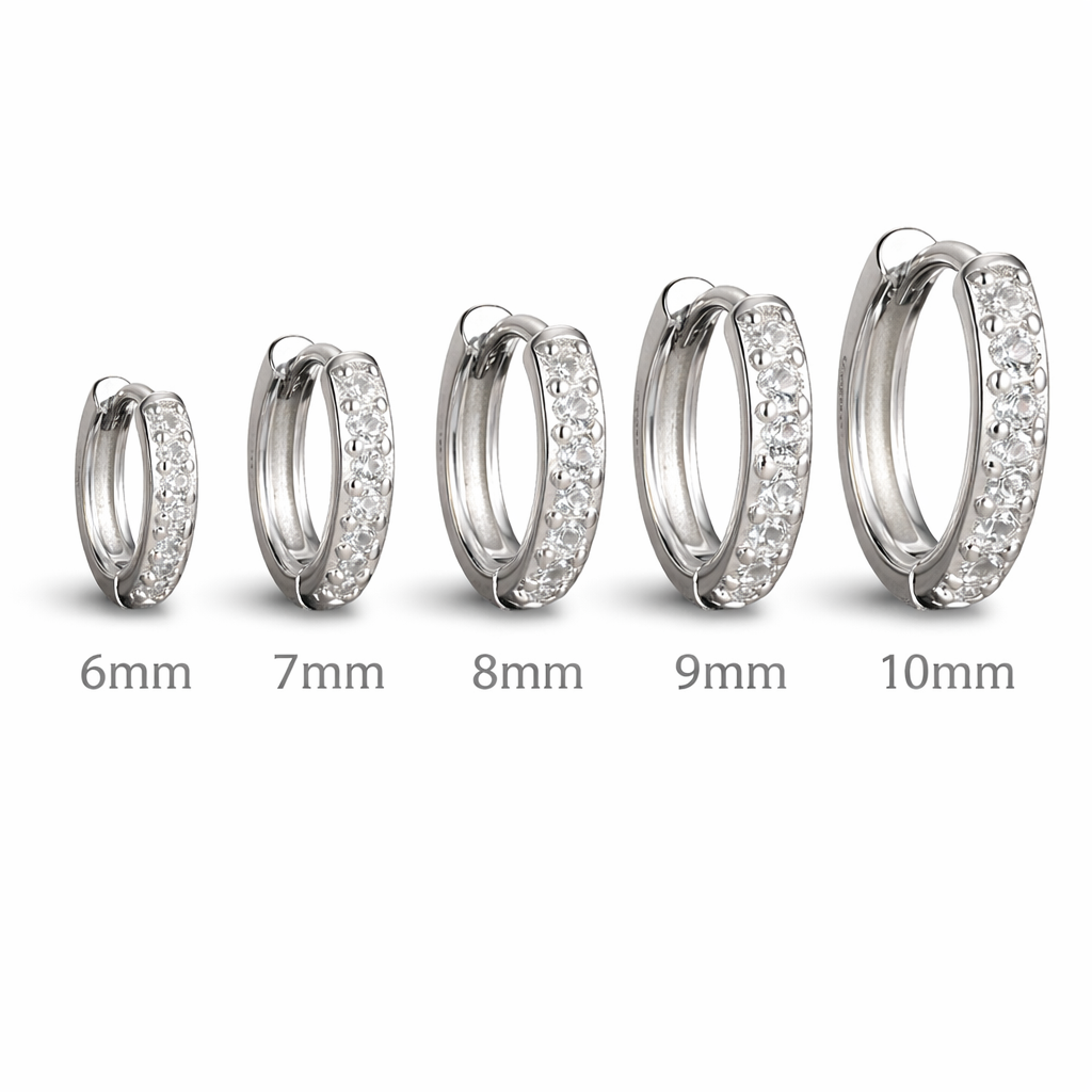 Pavé Clicker Hoop Earrings