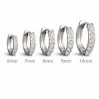 Pavé Clicker Hoop Earrings