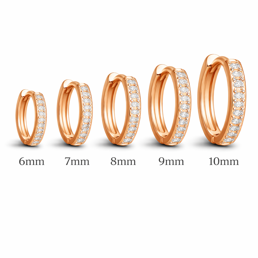 Pavé Clicker Hoop Earrings