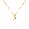 Pavé Initial Charm Necklace
