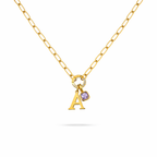 Pavé Initial Charm Necklace