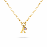 Pavé Initial Charm Necklace