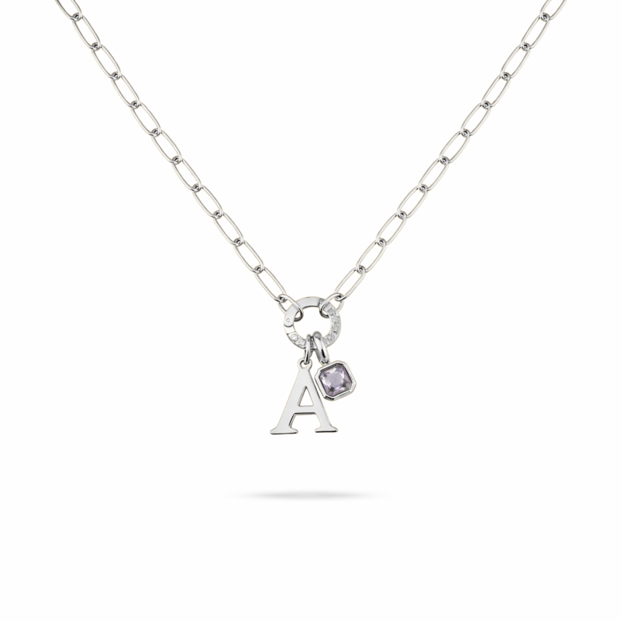 Pavé Initial Charm Necklace