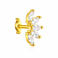 Marquise Bloom Flat Back Stud