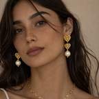 Amora Pearl Heart Earrings
