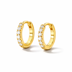 Diamond Huggie Hoops