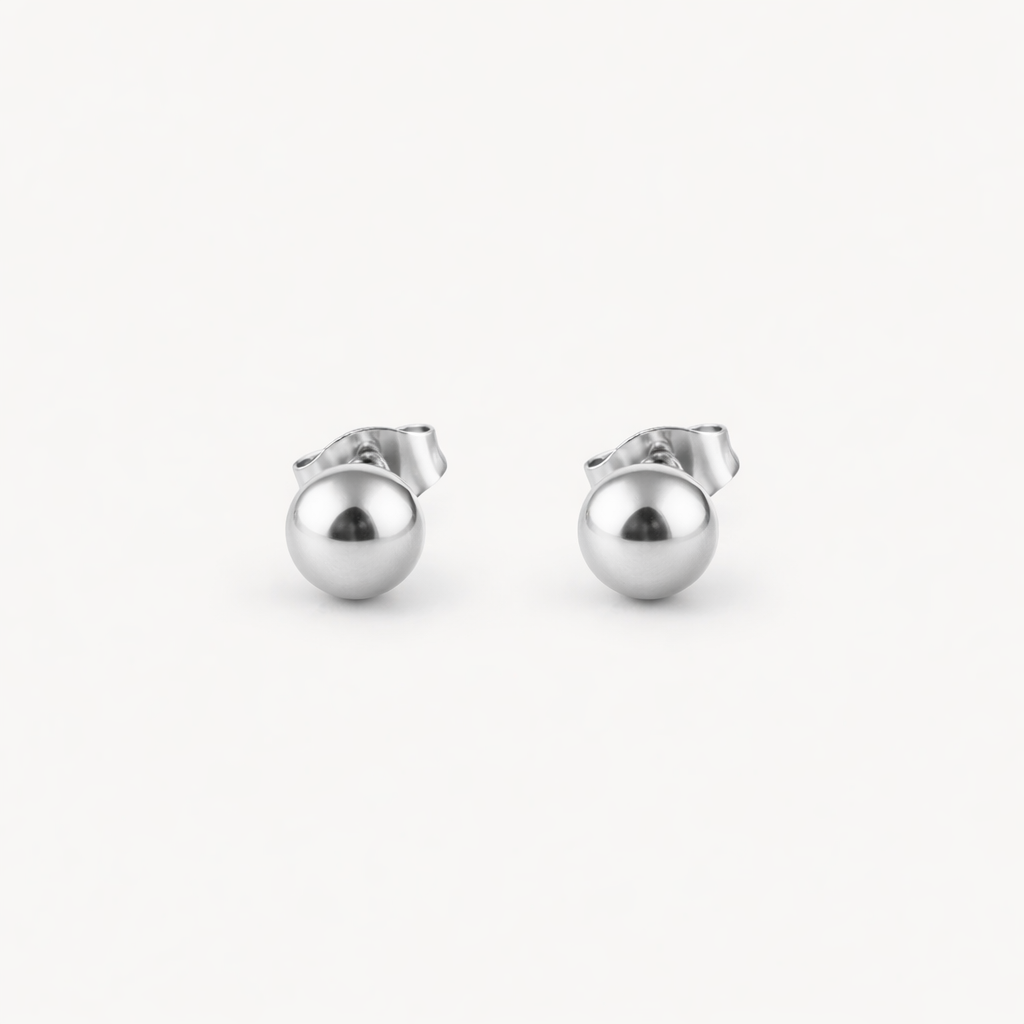 Plain Ball Stud Earrings