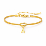 Eternal Knot Letter Bracelet