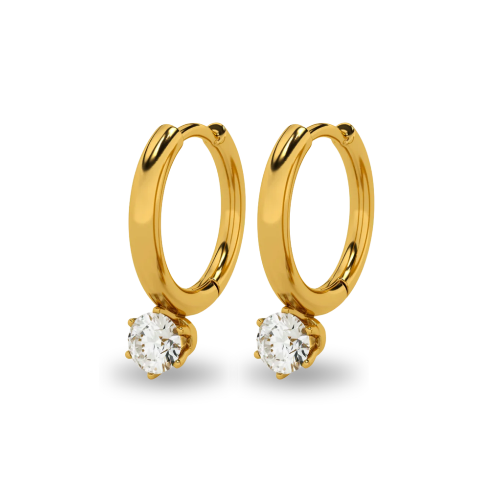 Nova Drop Hoop Earrings