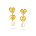 Amora Pearl Heart Earrings