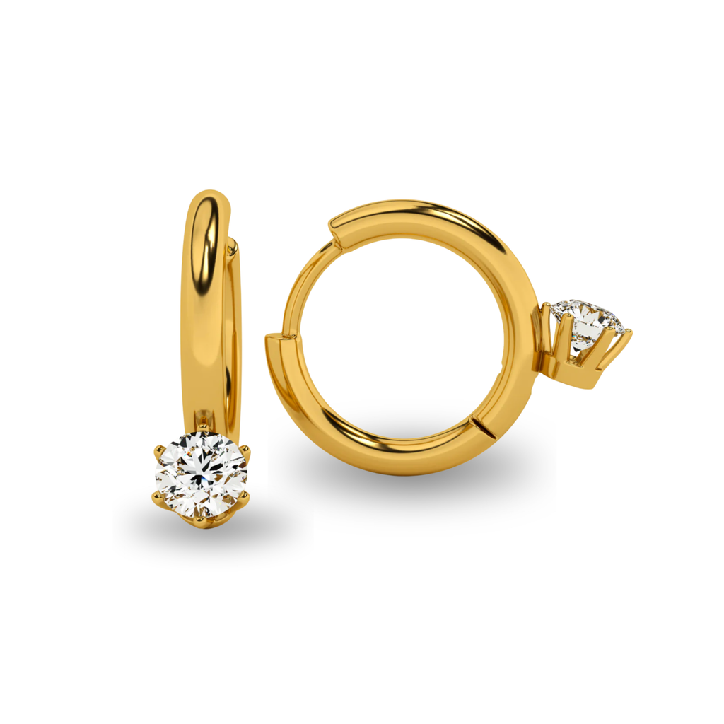 Nova Drop Hoop Earrings