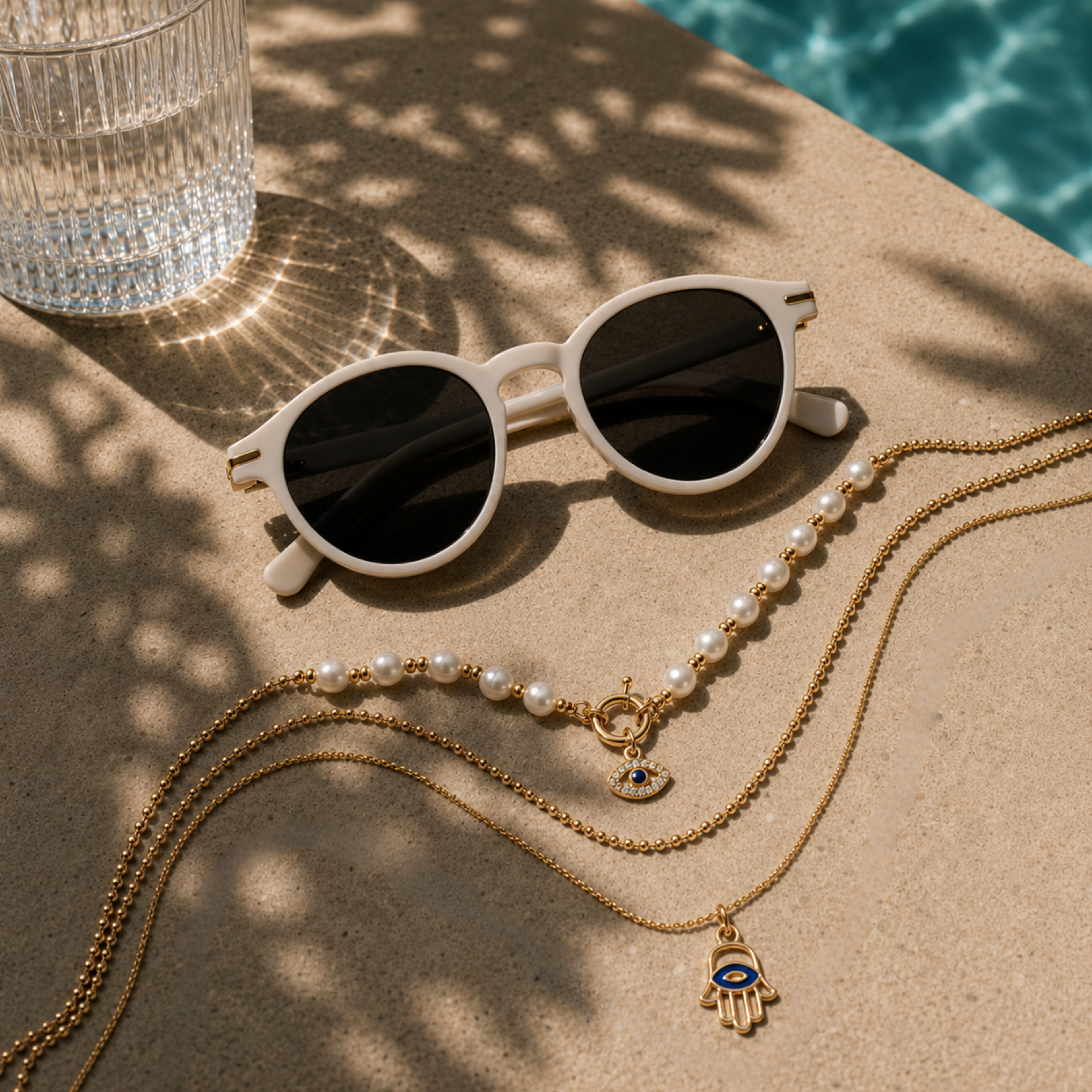 Nazar Pearl Layered Necklace