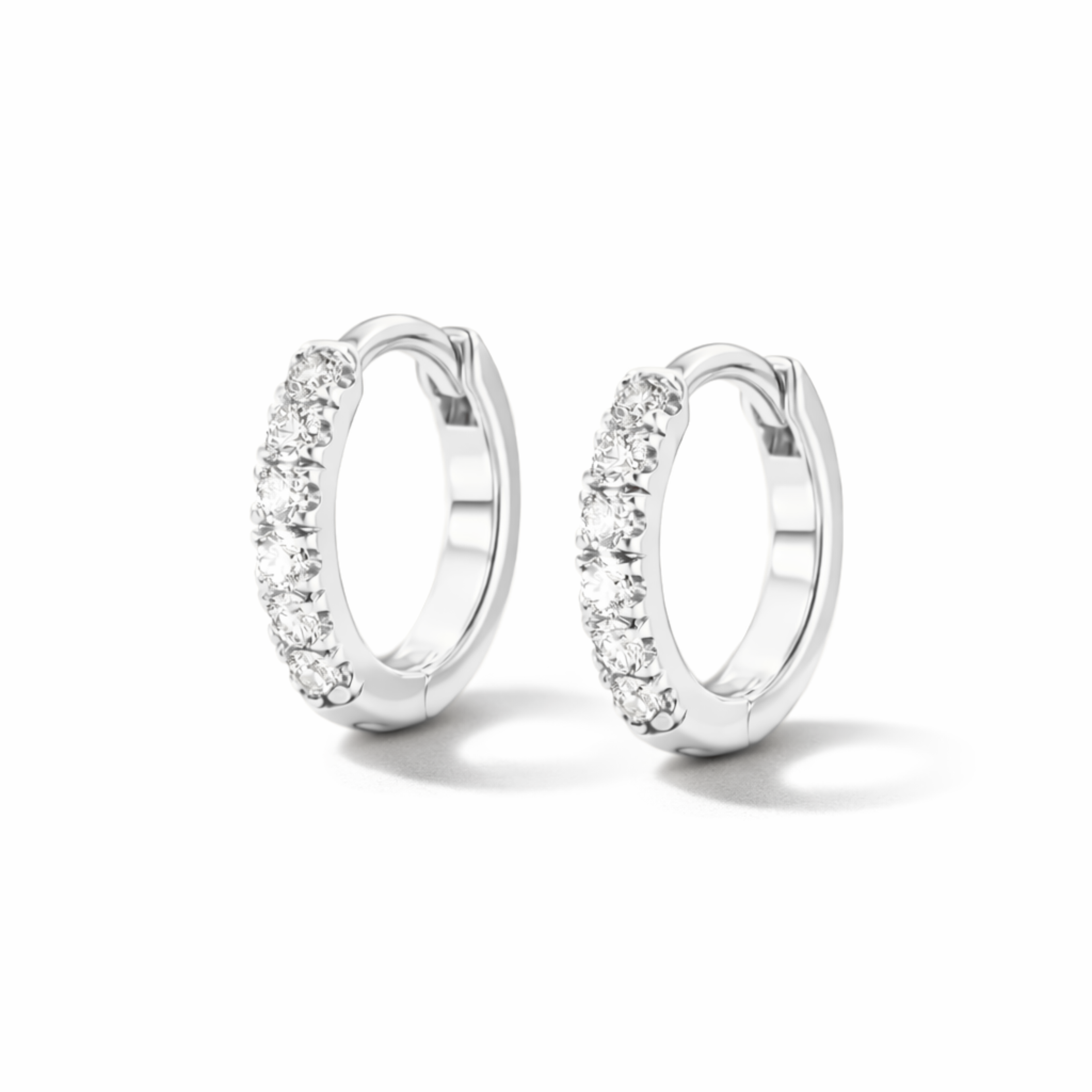 Diamond Huggie Hoops