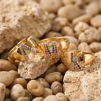 Prism Stone Initial Ring