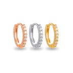 Pavé Clicker Hoop Earrings