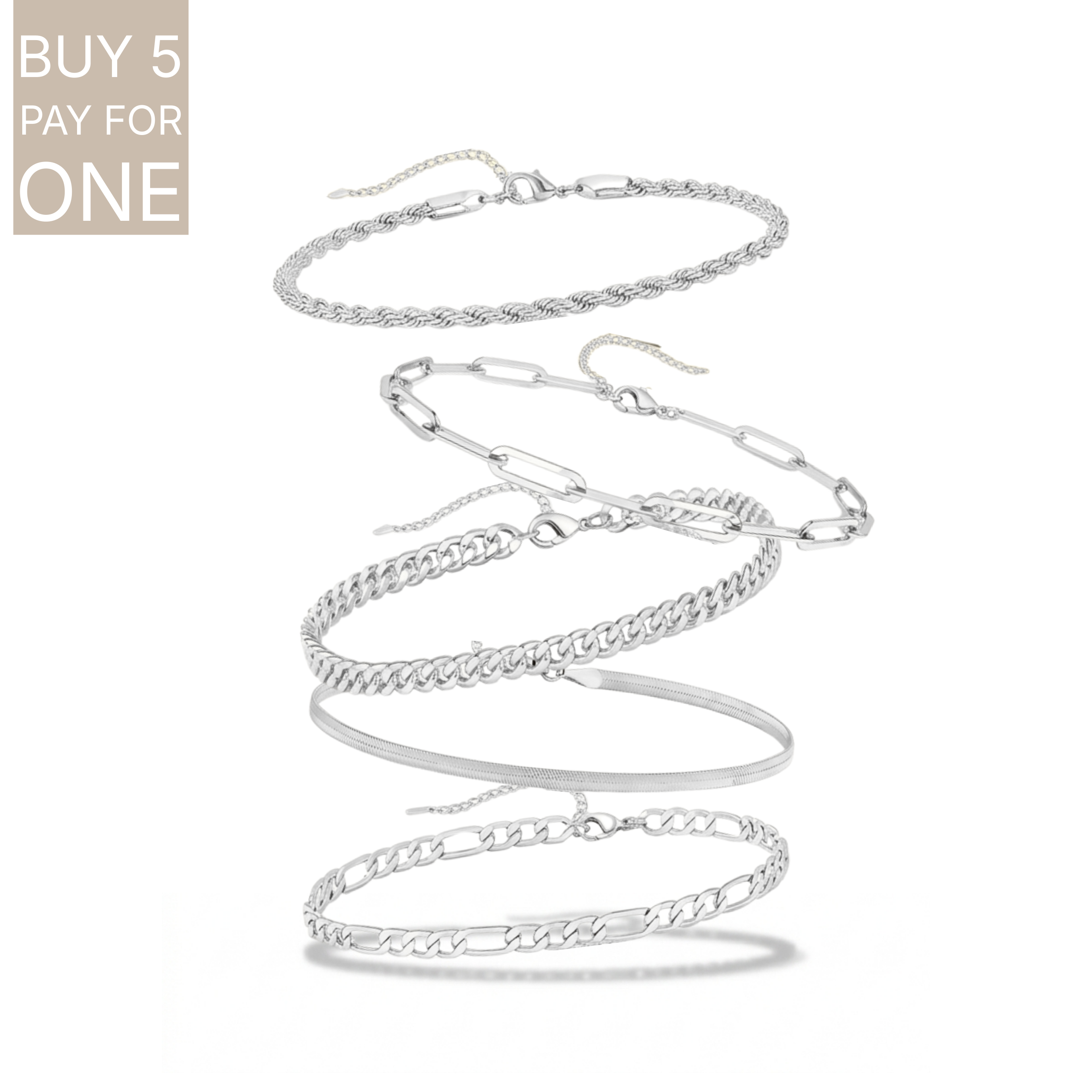 🎁 The Classic Chain Stack [5PC] (100% off)